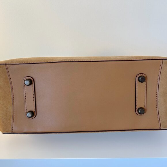 Coach Cooper Carryall (Pewter/Light Saddle) & Signature Bag Charm (Gold) | $500 - Picture 5 of 9